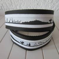 Koffergurt - Kofferband - Saarland - schwarz weiß Bild 3