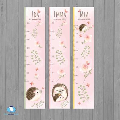 Messlatte: Niedlicher Igel - Aquarell Stil - optional selbstklebend