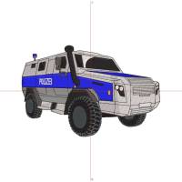 Polizei Truck Survivor R Stickdatei 16x11cm, Sofortdownload