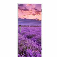 selbstklebendes Türbild - Lavendel 0,9 x 2 m (16,66 €/m²) - Türtapete Türposter Klebefolie Dekorfolie Bild 1