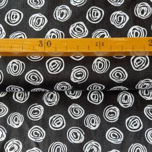Baumwollstoff - Muster Kringel in schwarz/weiß - ab 25 cm Bild 2