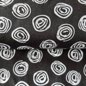 Baumwollstoff - Muster Kringel in schwarz/weiß - ab 25 cm Bild 3