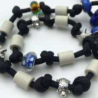 EM Keramik Halsband, Halskette, Schmuckband, Armband für Hund und Mensch - Seaside Bild 2