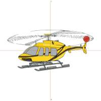 Helikopter Rescue Stickdatei 18cm, SOFORTDOWNLOAD, Stickmuster Bild 1