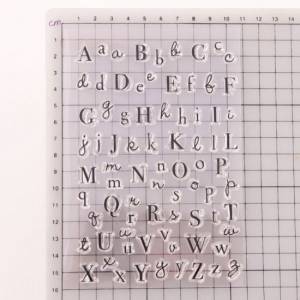 Buchstaben Alphabet Silikonstempel Clearstamp Motivstempel Set DIY Basteln Druck Bild 4