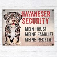 Hundeschild HAVANESER SECURITY, wetterbeständiges Warnschild Bild 2