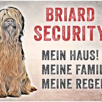 Hundeschild BRIARD SECURITY, wetterbeständiges Warnschild Bild 1