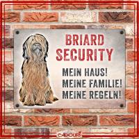 Hundeschild BRIARD SECURITY, wetterbeständiges Warnschild Bild 2