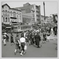 Shopping in New York, Menschen in der Stadt 1938 - KUNSTDRUCK -  Historische schwarz-weiss Fotografie Vintage Bild 3