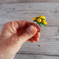 Ring Fimo Zitronen Handmodelliert aus  Polymer Clay Bild 7