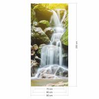 selbstklebendes Türbild - Wasserfall 0,9 x 2 m (16,66 €/m²) - Türtapete Türposter Klebefolie Dekorfolie Bild 2