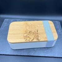 Lunchbox Uno, Brotbox für die Einschulung, Schulanfang, Ausflüge mit und Trenneinsatz Elastikband Bild 7