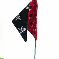Wimpel Pirat, Piratenfahne fürs Fahrrad, Fahrradwimpel,Fähnchen für Dreirad, Kinderwagen Fahne, Piratenflagge Bild 2