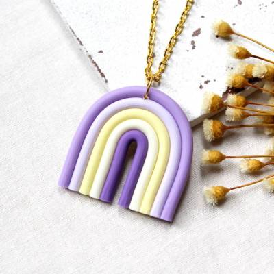 Regenbogen • Halskette Polymer Clay | Halsschmuck | Geschenke für Frauen | Freundin | Schwester