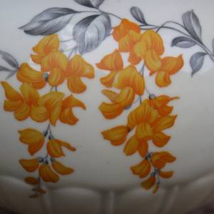 Felda Rhön Vase Kugelvase Porzellan Blumen Dekor Thüringen 30er 40er Jahre Bild 5