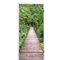 selbstklebendes Türbild - Hängebrücke 0,9 x 2 m (16,66 €/m²) - Türtapete Türposter Klebefolie Dekorfolie Bild 1