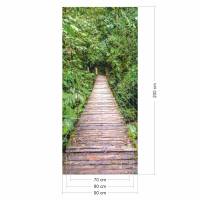 selbstklebendes Türbild - Hängebrücke 0,9 x 2 m (16,66 €/m²) - Türtapete Türposter Klebefolie Dekorfolie Bild 2