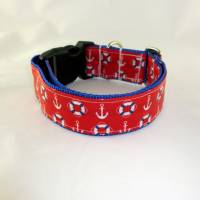 Hundehalsband "Seebär" Halsband Outdoor maritim verstellbar mit Klickverschluss Kunststoff oder Metall Bild 2