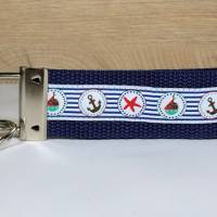 blauer Anhänger maritim-Schlüsselband Anker-Schlüsselanhänger-kleines Geschenk-Autoschlüssel-Geschenk Umzug-Geschenkidee Bild 2