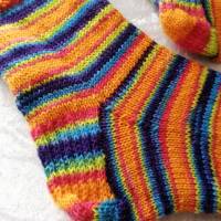 Socken handgestrickt, Größe 38/39, Stricksocken, Wollsocken, Damen Socken Bild 4
