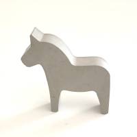 Süßes Mini-Dalapferdchen aus Beton 5 x 5 cm, grau Bild 1