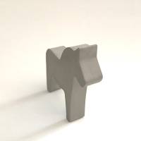 Süßes Mini-Dalapferdchen aus Beton 5 x 5 cm, grau Bild 3