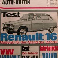 mot Auto-Kritik  Nr.7      8.4.  1967  -   Test  Renault 16 Bild 1