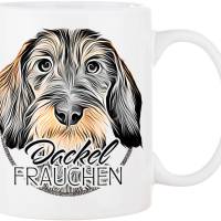 Hunde-Tasse DACKEL FRAUCHEN mit Hunderasse im Cartoon-Stil┊tolle Geschenkidee für Hundebesitzer Bild 1