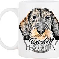 Hunde-Tasse DACKEL FRAUCHEN mit Hunderasse im Cartoon-Stil┊tolle Geschenkidee für Hundebesitzer Bild 2