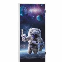 selbstklebendes Türbild - Astronaut 0,9 x 2 m (16,66 €/m²) - Türtapete Türposter Klebefolie Dekorfolie Bild 1