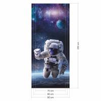 selbstklebendes Türbild - Astronaut 0,9 x 2 m (16,66 €/m²) - Türtapete Türposter Klebefolie Dekorfolie Bild 2
