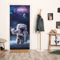 selbstklebendes Türbild - Astronaut 0,9 x 2 m (16,66 €/m²) - Türtapete Türposter Klebefolie Dekorfolie Bild 3