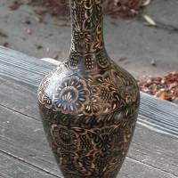 Dekorative Metall-Vase aus den 80er Jahre Bild 1