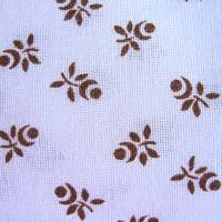 Baumwollstoff in beige mit braunen Streublümchen-Design Bild 1