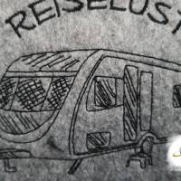Reiseetui Familienetui *Camper / Wohnmobil* für Reiseunterlagen - personalisierbar mit Namen - grau-meliert Bild 3