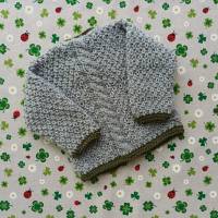 Trachtenjacke für Junge grau grün Strickjacke Pullover Trachtenhose Janker Taufkleidung Geschenk Babykleidung Bild 2
