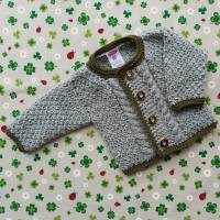 Trachtenjacke für Junge grau grün Strickjacke Pullover Trachtenhose Janker Taufkleidung Geschenk Babykleidung Bild 4