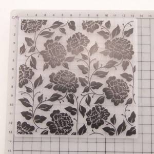 Blumen Rosen Ornamente Relief Muster Prägeschablone Embossing Folder DIY Papier Karten Bild 3