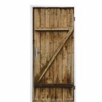 selbstklebendes Türbild - Holztür 0,9 x 2 m (16,66 €/m²) - Türtapete Türposter Klebefolie Dekorfolie Bild 1