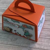 Geschenkbox / Geschenkverpackung zum Geburtstag oder anderen Anlässen, „niedliche Grüße“ für Kinder, Handarbeit Bild 2