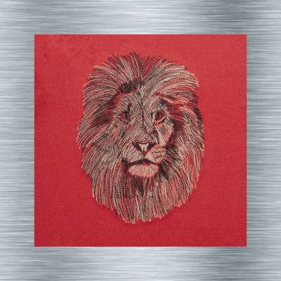 Stickdatei Loewe Face gekritzelt - 13 x 18 Rahmen - Afrika Tiere, Wüstentiere, Steppentier Stickmotive