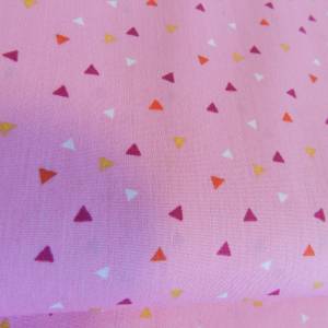 Baumwollstoff - grafische Motive/Dreiecke- rosa - ab 25 cm Bild 3