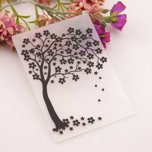 Baum mit Blumen Prägeschablone Embossing Folder Tree Flower DIY Papier Karten Bild 1