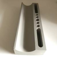 Stylischer Desktoporganizer / Stiftablage für Schreibtisch aus Beton, grau, 27 cm Bild 3