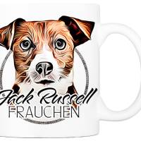 Hunde-Tasse JACK RUSSELL FRAUCHEN mit Hunderasse im Cartoon-Stil┊tolle Geschenkidee für Hundebesitzer Bild 1