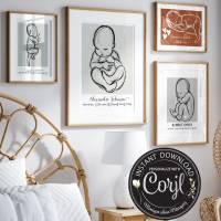 Personalisiertes Geschenk zur Geburt • Baby Poster • DIY • Druckbar | 3 | 1002 Bild 3