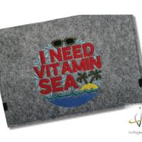 Reiseetui Familienetui *Vitamin Sea* - personalisierbar mit Namen - grau-meliert Bild 2