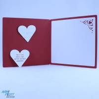 Plotterdatei – Besondere Hochzeitskarte – Karte der Liebe, Valentinstag, Muttertag, Hochzeit – mit entnehmbarem Herz Bild 3