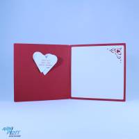 Plotterdatei – Besondere Hochzeitskarte – Karte der Liebe, Valentinstag, Muttertag, Hochzeit – mit entnehmbarem Herz Bild 4