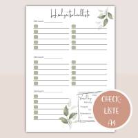 Hochzeitsplaner, Checkliste zur Hochzeitsplanung zum Ausdrucken A4 | Planer&Listen Printables Bild 1